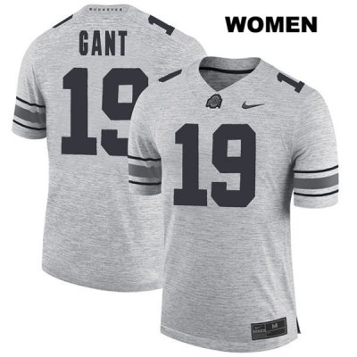 Women's NCAA Ohio State Buckeyes Dallas Gant #19 College Stitched Authentic Nike Gray Football Jersey ZY20Y68DD